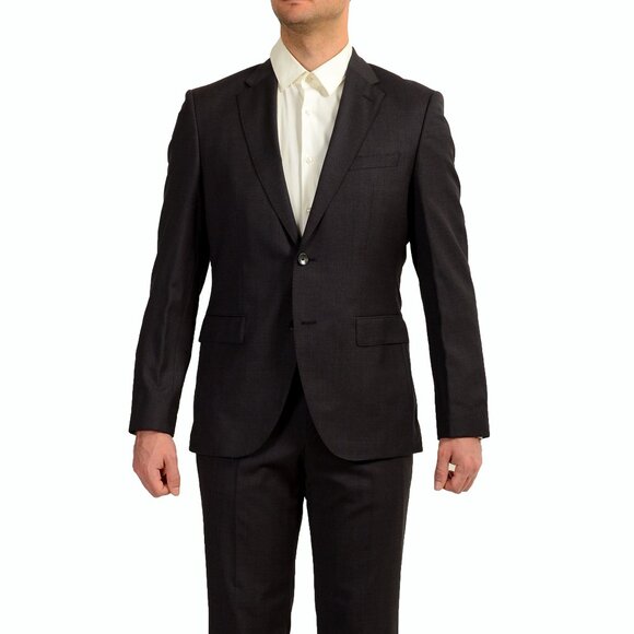 Hugo Boss Men's "Jeckson/Lenon2" Regular Fit 100% Wool Suit US 46R IT 56R - Picture 1 of 12